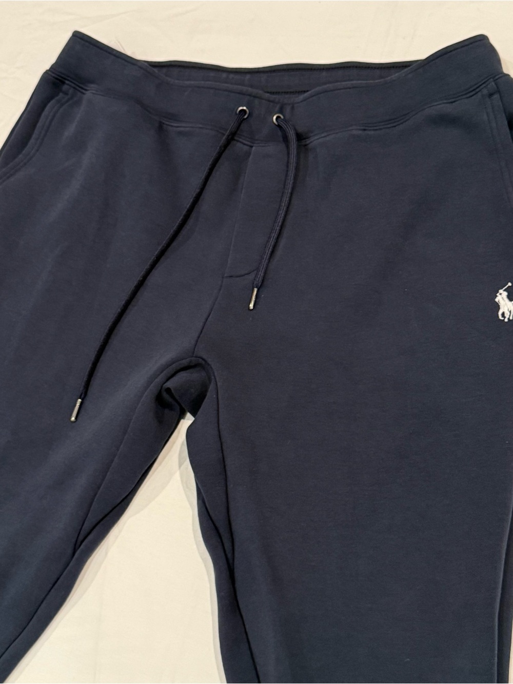 Polo Ralph Lauren Mens L Navy Blue Fleece Jogger Sweatpants Pony Logo Pants